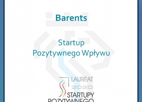 Dyplom "Startupy Pozytywnego Wpływu 2020" dla Barents.pl
