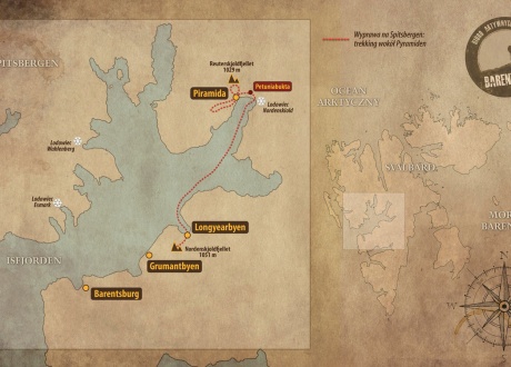 Mapa poglądowa trasy wycieczki © Barents.pl