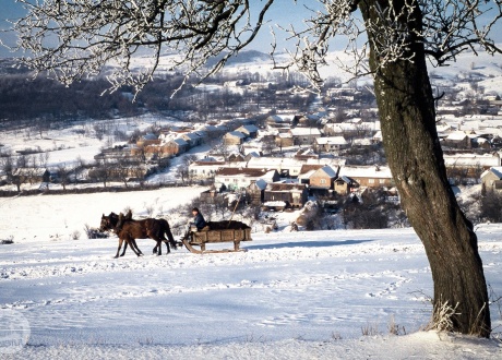 Zimowa przejażdżka w Świętej Helenie. Zimowe pejzaże rumuńskiego Banatu. © Ivo Dokoupil, Barents.pl